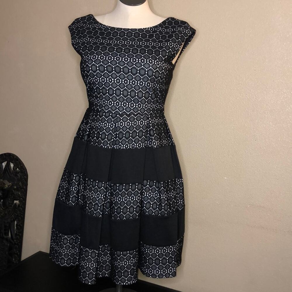 Tiana B CottageCore Goth Witchcore Black Lace Fit & Flare Sleeveless Dress